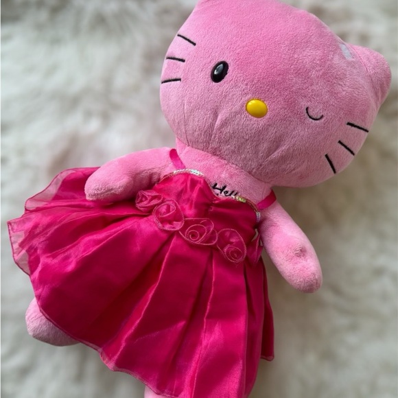 Build A Bear Hello Kitty Pink 18" Winking Leopard Outfit Dress ‘12 Sanrio No Bow - Picture 2 of 10